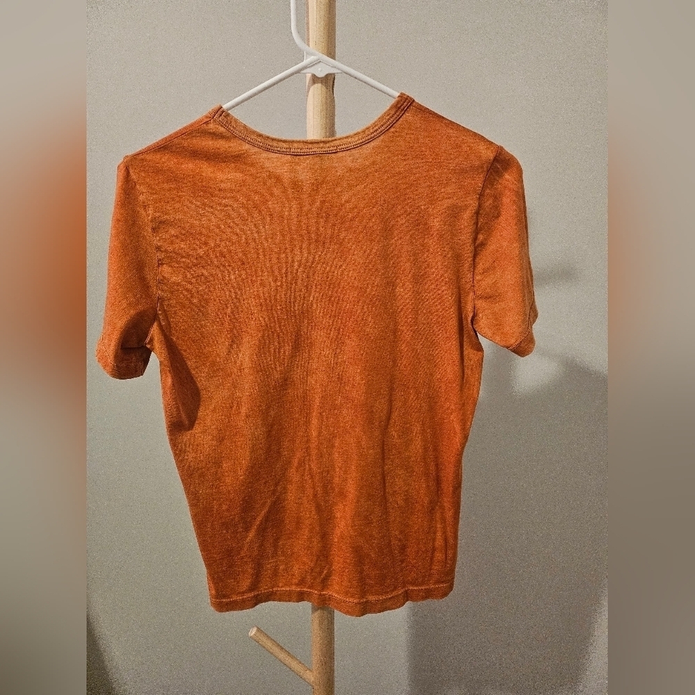 Cotton Citizen Sunset Orange Short Sleeve Tee, Size S - Picture 3 of 3